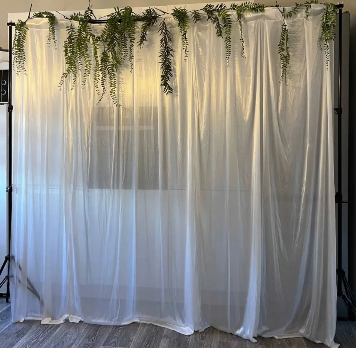 Ice White Shimmer Curtain Backdrop Croft Home Decor