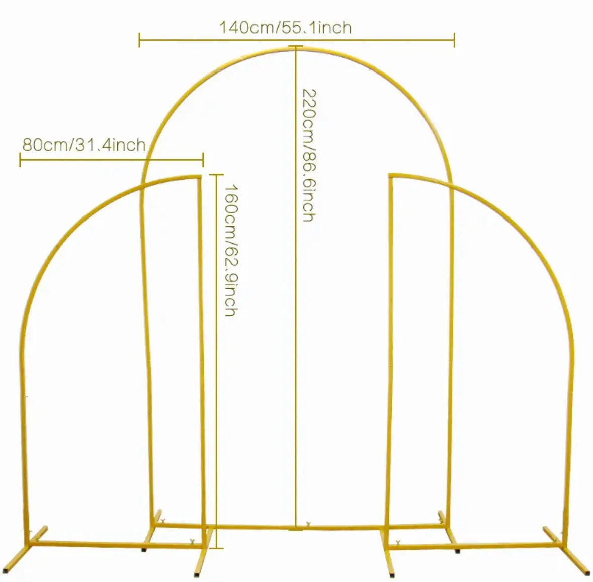 Metal 3-Piece Arch Backdrop Croft Home Decor