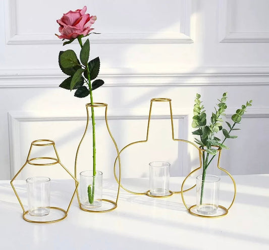 Gold Iron Silhouette Wire Vase Croft Home Decor