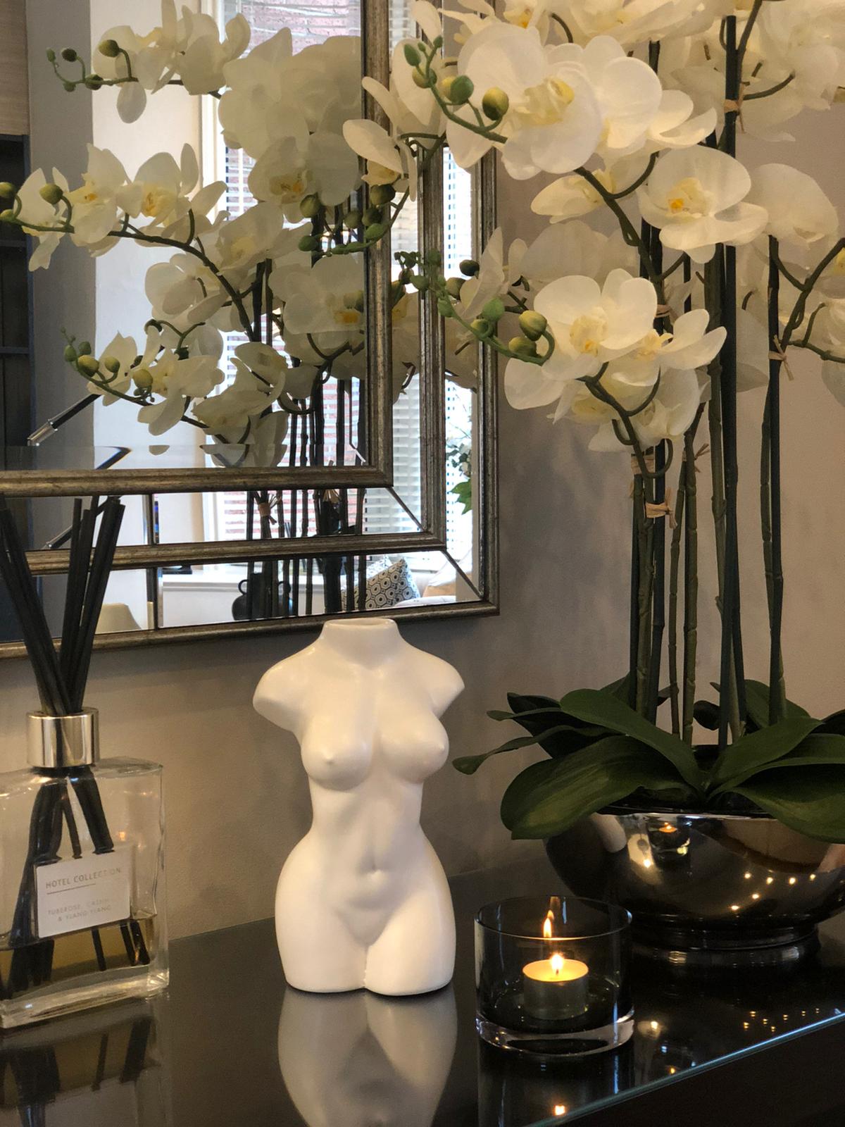 White Female Nude Body Vase