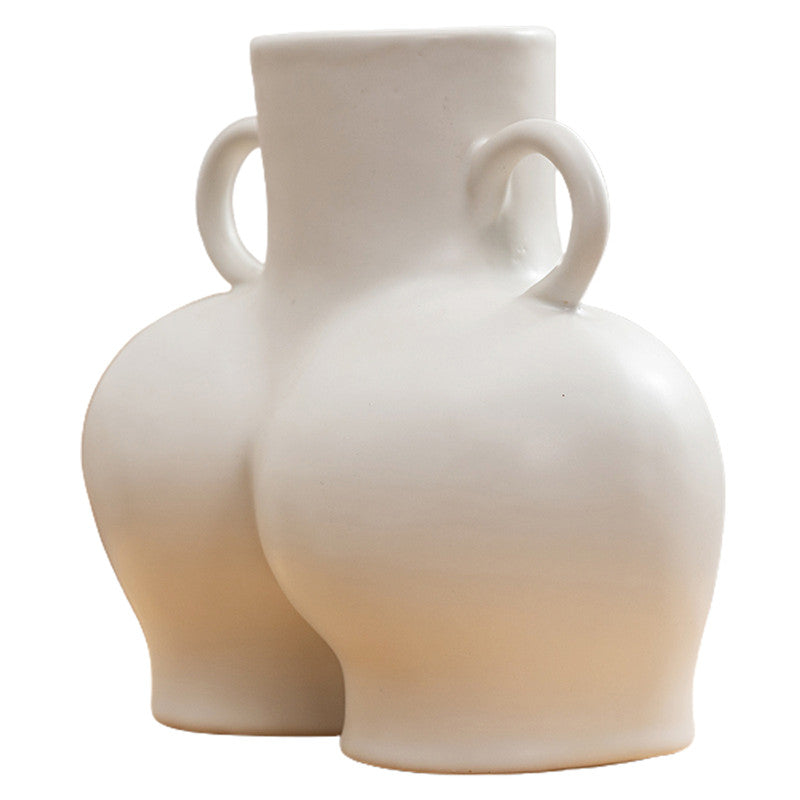White Thick Hip Luxury Bum Vase