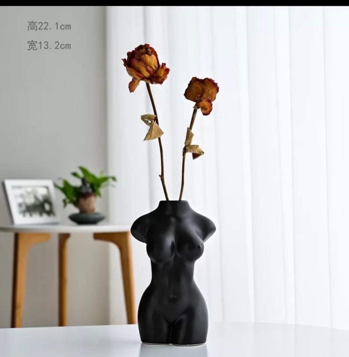 Black Female Nude Body Vase Croft Home Decor