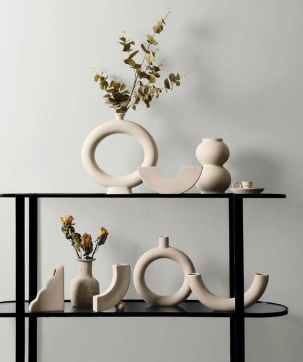Beige Nordic Abstract Vase Croft Home Decor