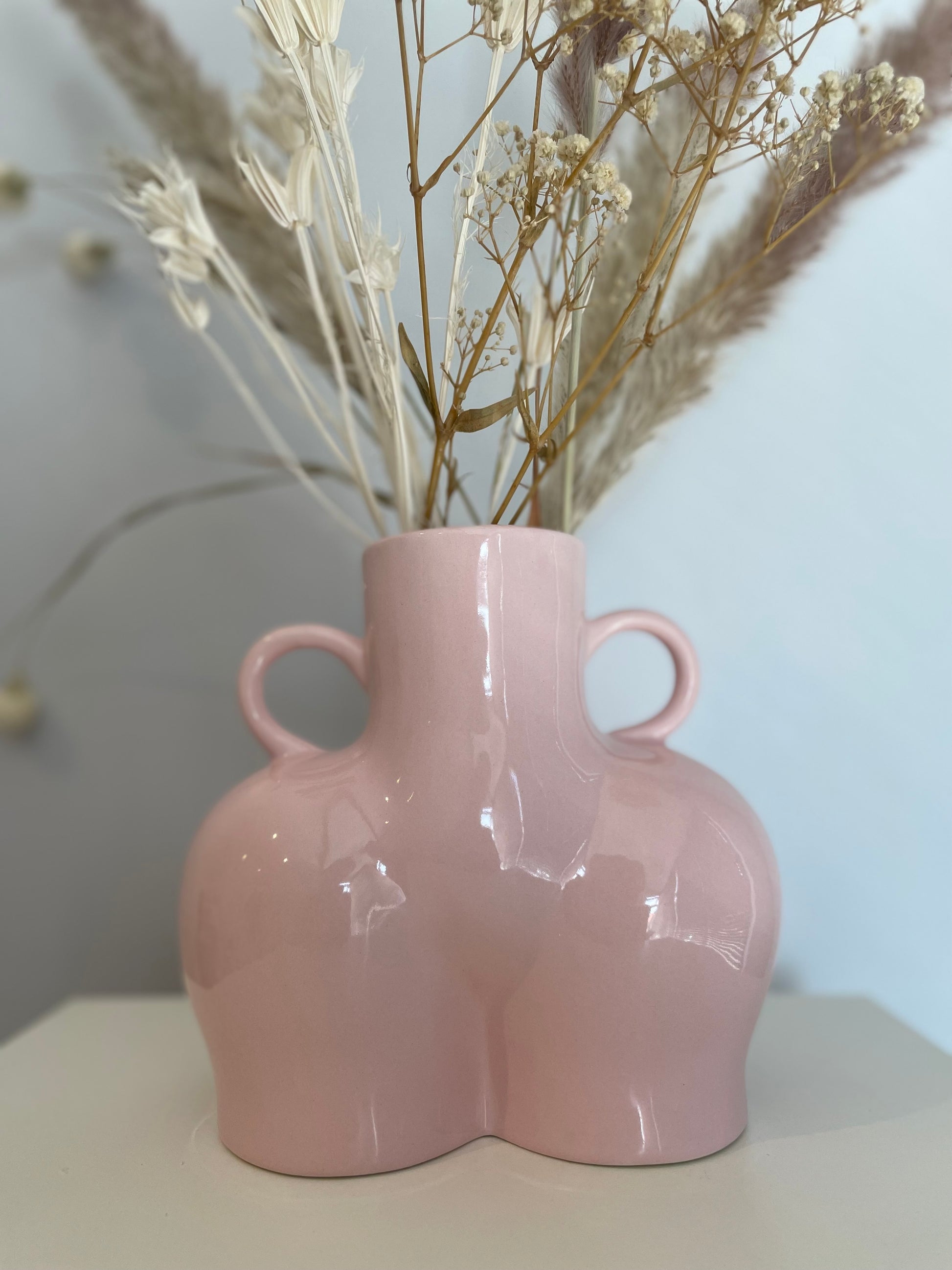 Pink Thick Hip Luxury Bum Vase Croft Home Decor
