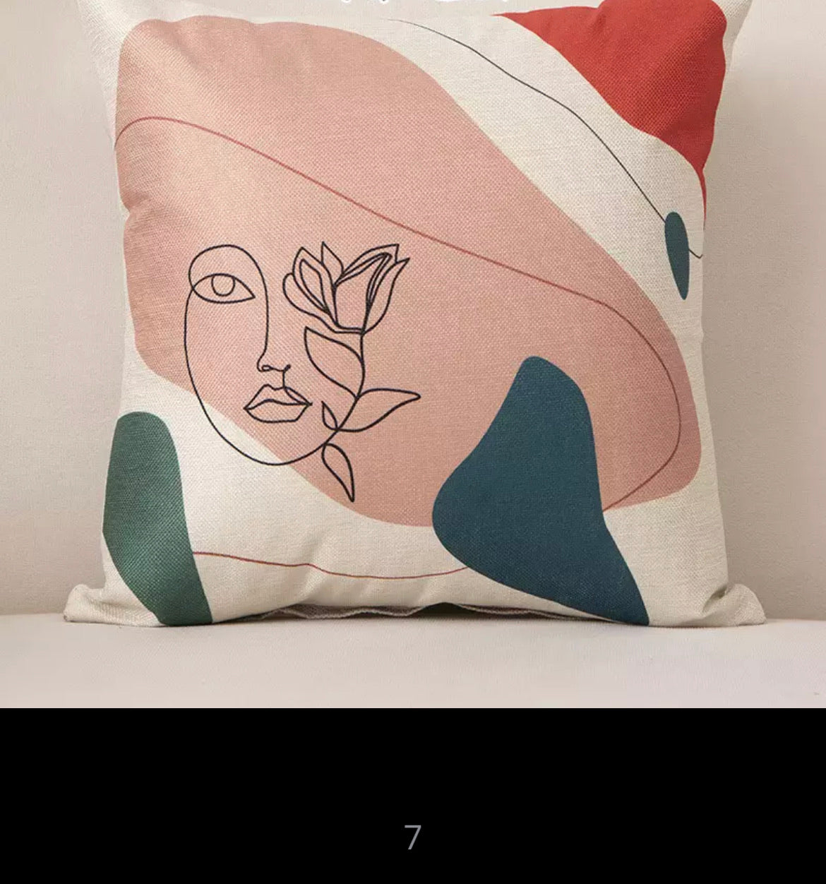 Abstract Face Pattern Cushion Cover Croft Home Decor
