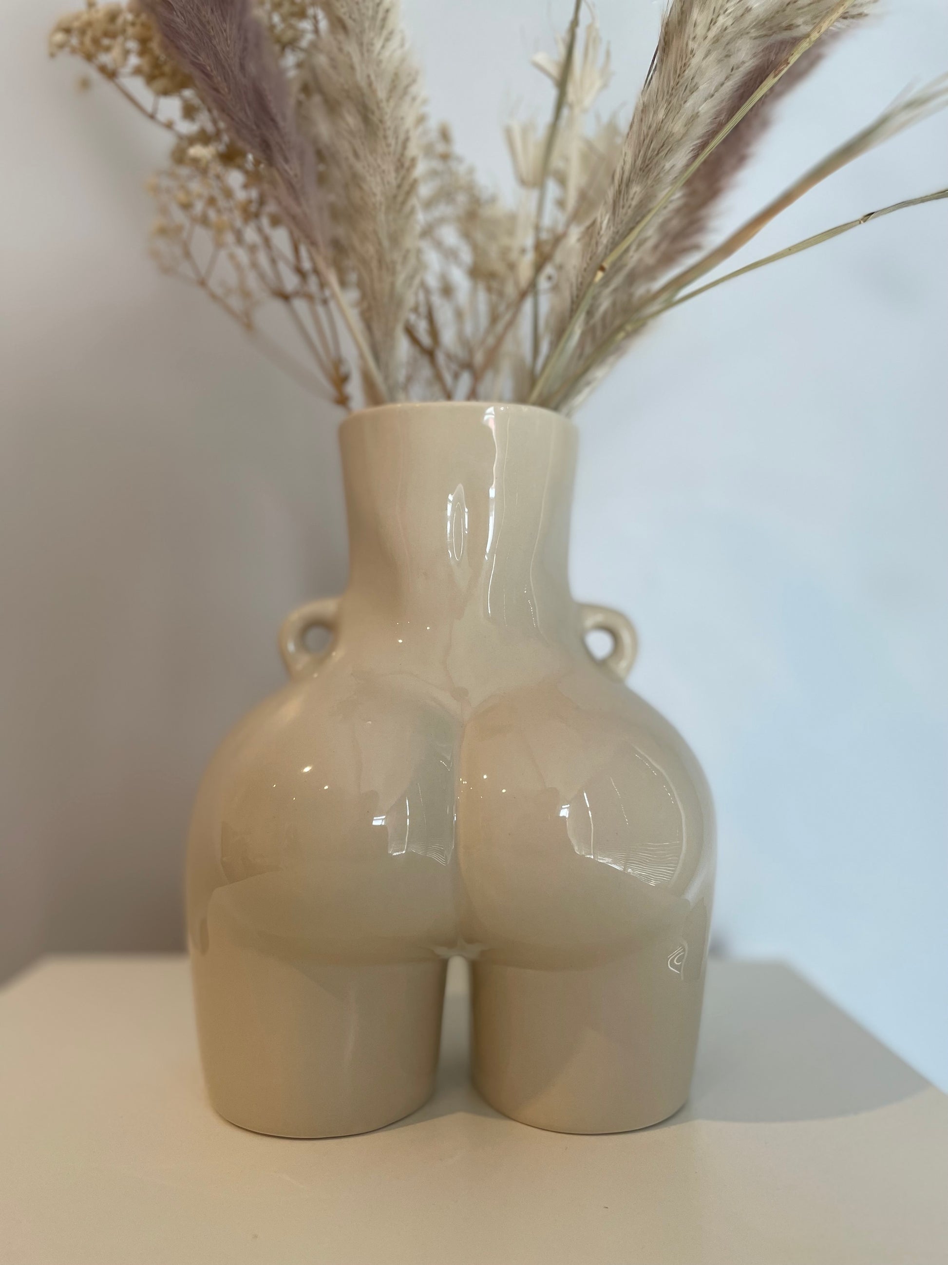 Beige Luxury Cheeky Bum Vase Croft Home Decor