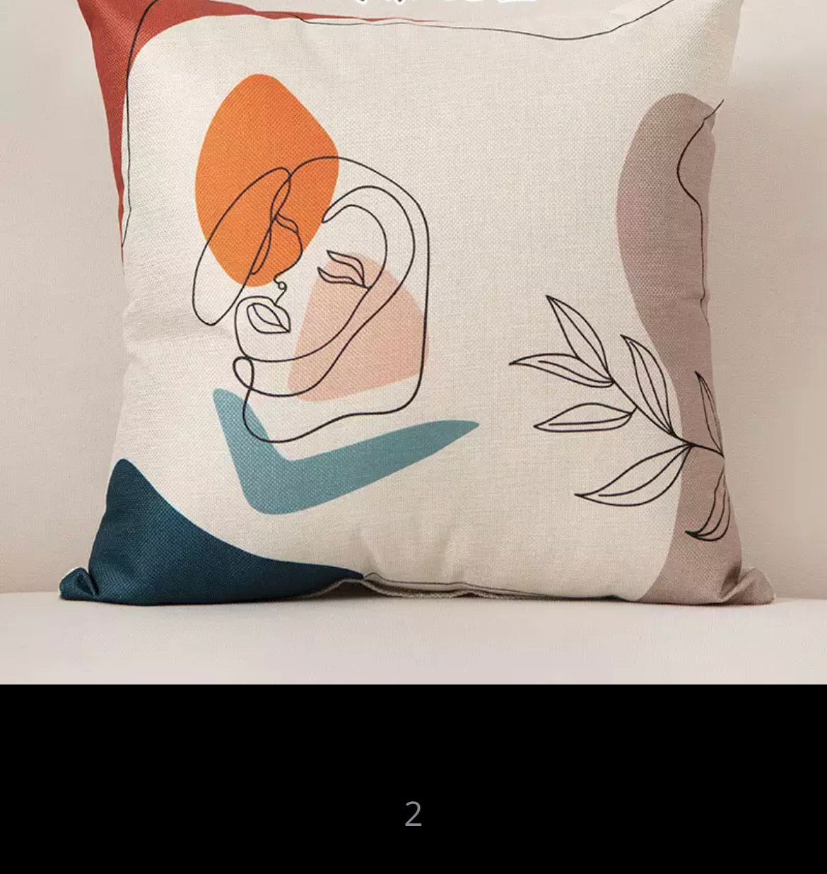 Abstract Face Pattern Cushion Cover
