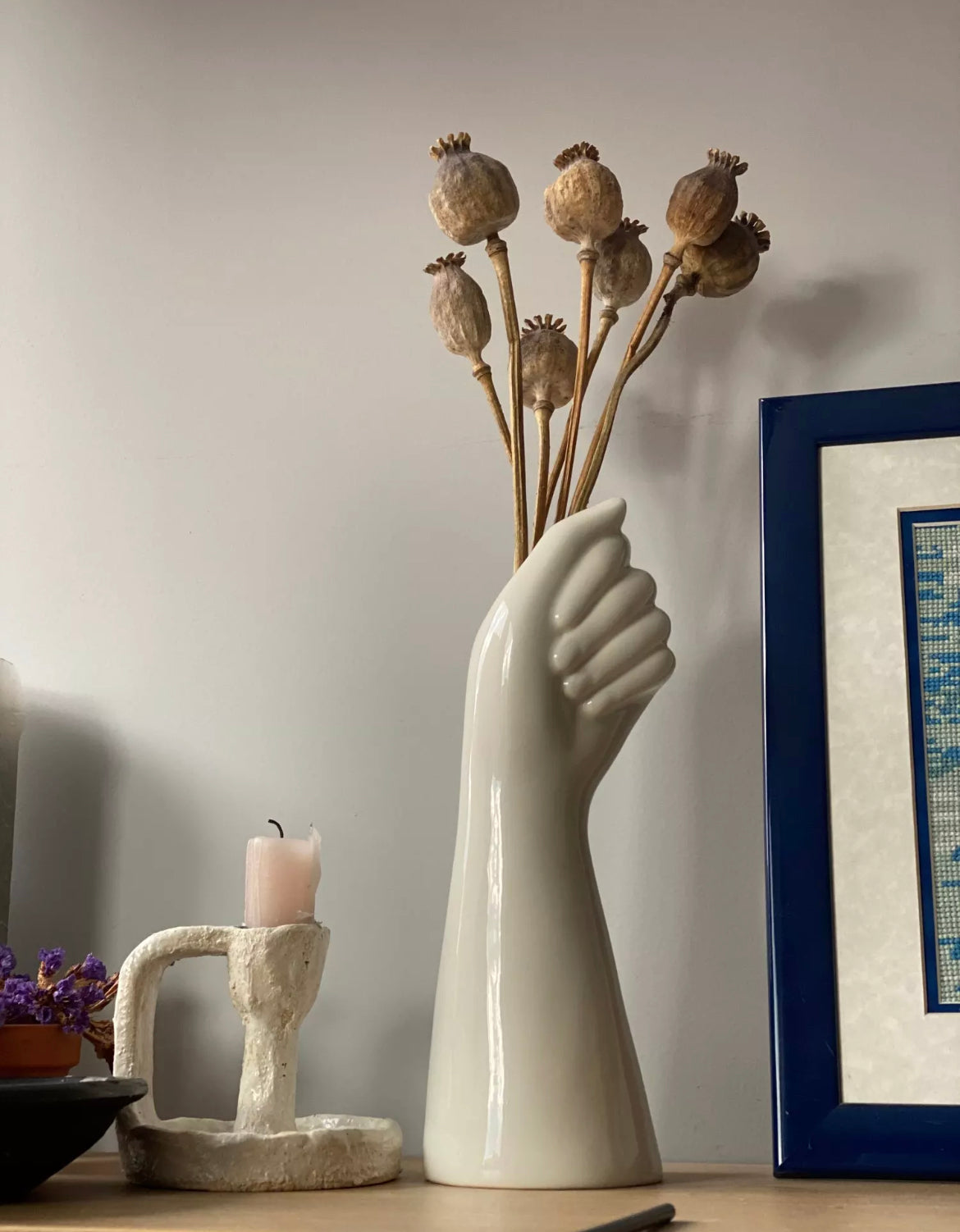 Ceramic Hand Statement Vase