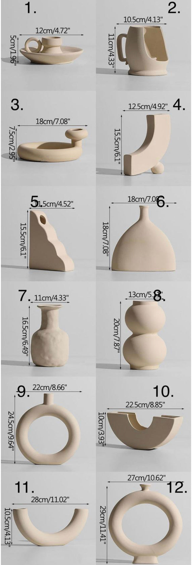 Beige Nordic Abstract Vase
